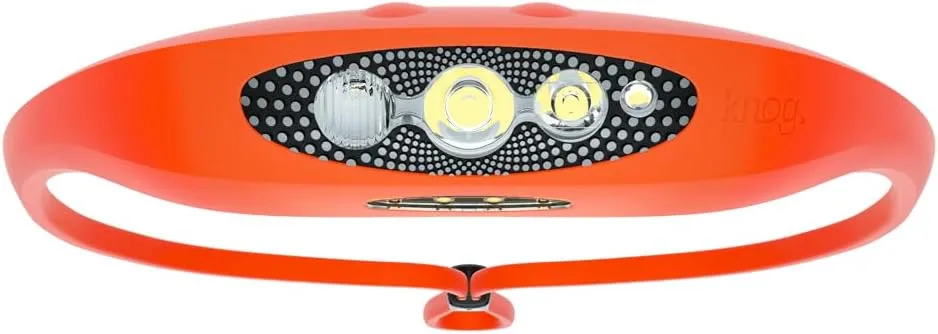 KNOG Bilby 400 Lumen Headlamp - Rechargeable Silicone Head Light w/ 7 Light Modes - Ultralight, IP67 Waterproof