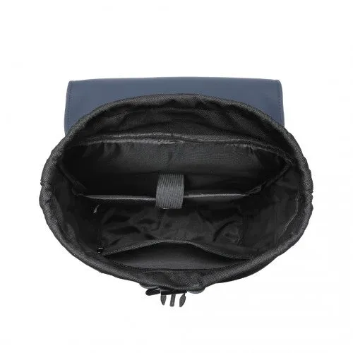 Kono Water-Resistant Urban Geometric Backpack with Laptop Compartment - Blue