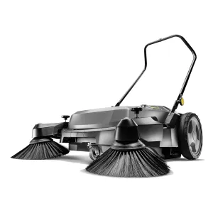 Kärcher Pro Walk Behind Outdoor Push Sweeper, KM 70/20 C 2SB, Two Bristle Brushes, Sweeps up to 30,000 ft²/h - 12 Gallon Capacity - for Commercial Use