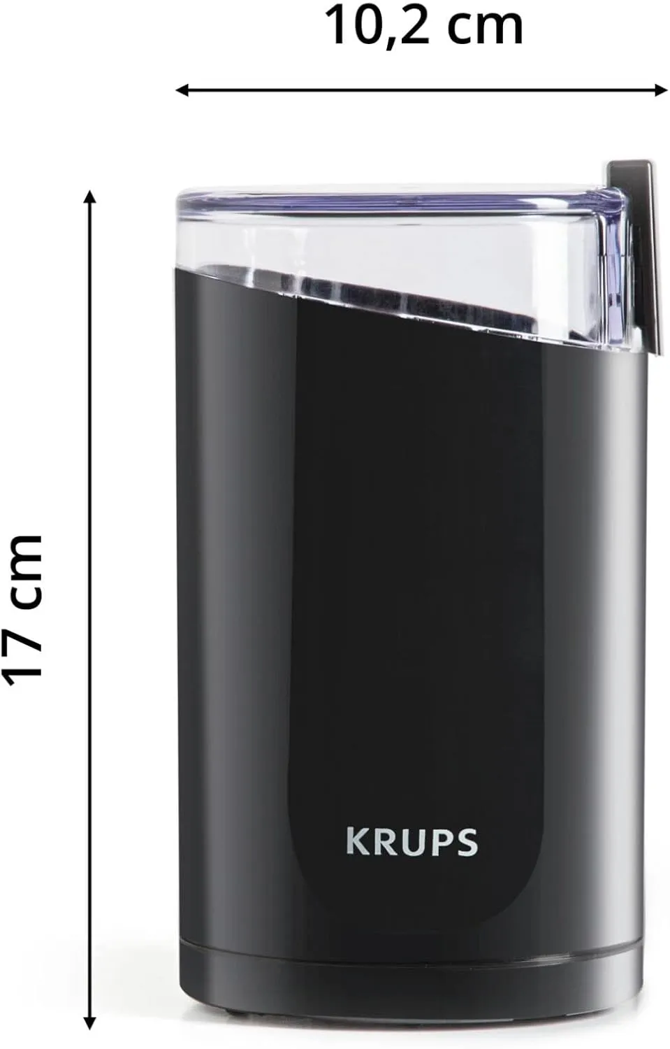 KRUPS Precision Electric Coffee Grinders: 3 oz Capacity, 200W Motor, Stainless Steel Blades for Uniform Grinding of Coffee Beans, Herbs, Nuts, and Spice Grinder (Black)