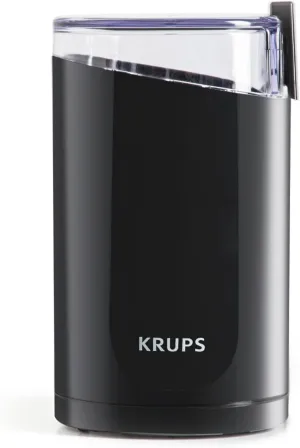 KRUPS Precision Electric Coffee Grinders: 3 oz Capacity, 200W Motor, Stainless Steel Blades for Uniform Grinding of Coffee Beans, Herbs, Nuts, and Spice Grinder (Black)