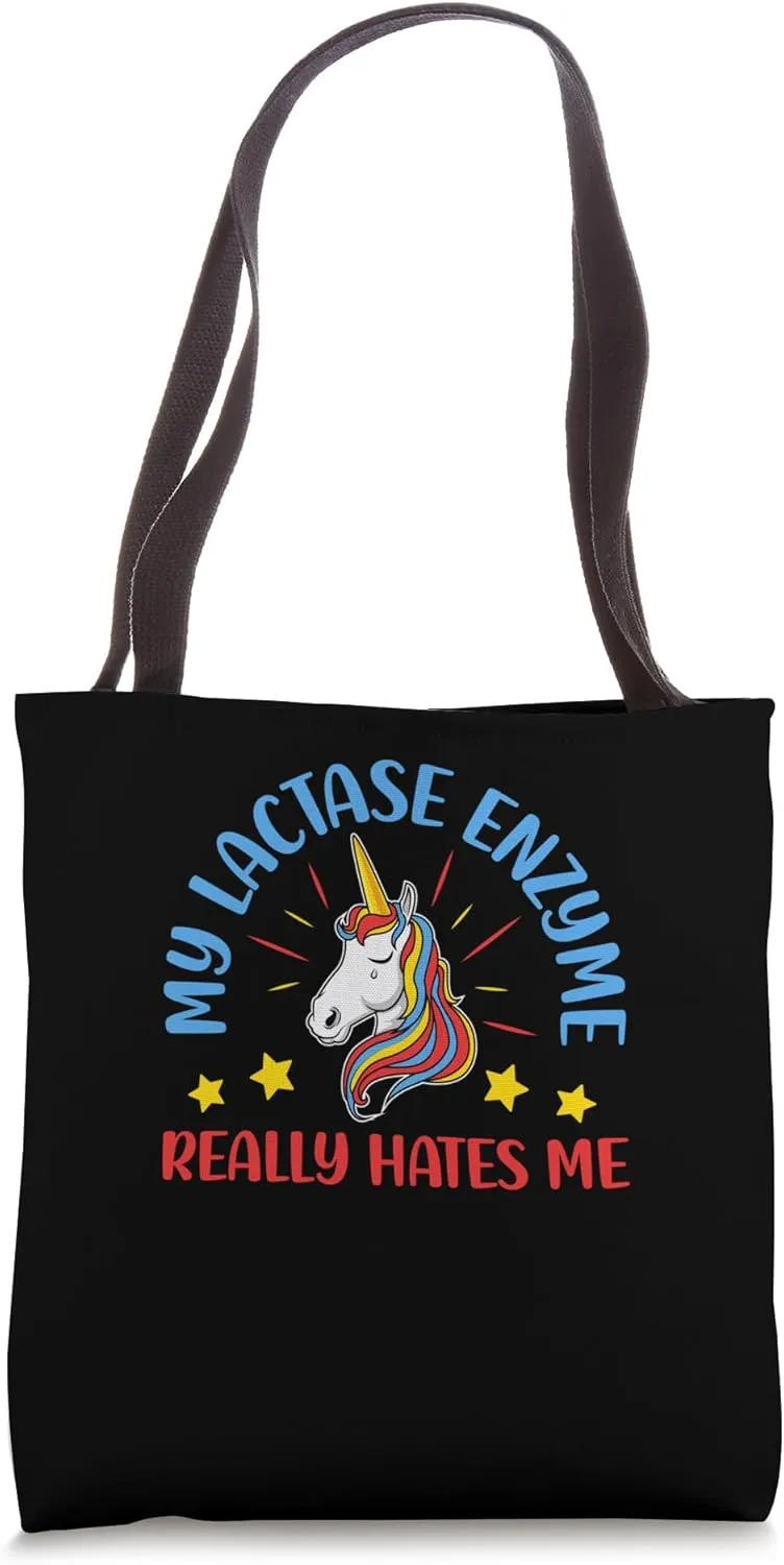 Lactose Intolerance Dairy Product Milk Allergy Cheese Yogurt Tote Bag