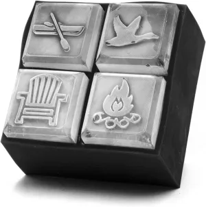 Lake Ice Cube Mold – 2” Custom Whiskey & Cocktail Ice Tray – Personalized Silicone Ice Cube Mold – Gift for Lake House Owners, Boaters & Nature Lovers – Reusable Ice Mold
