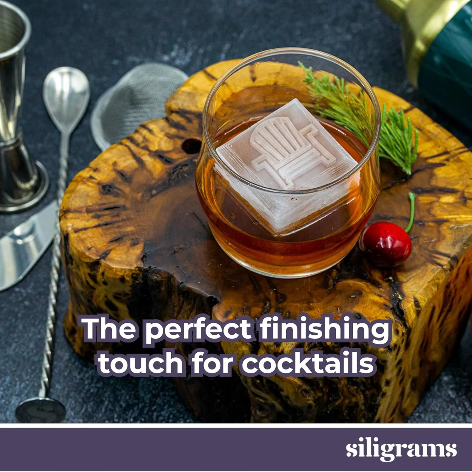 Lake Ice Cube Mold – 2” Custom Whiskey & Cocktail Ice Tray – Personalized Silicone Ice Cube Mold – Gift for Lake House Owners, Boaters & Nature Lovers – Reusable Ice Mold