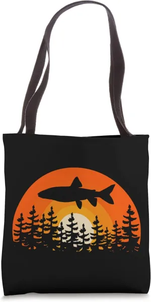 Lake Trout Retro Fishing Trout Fisherman Tote Bag
