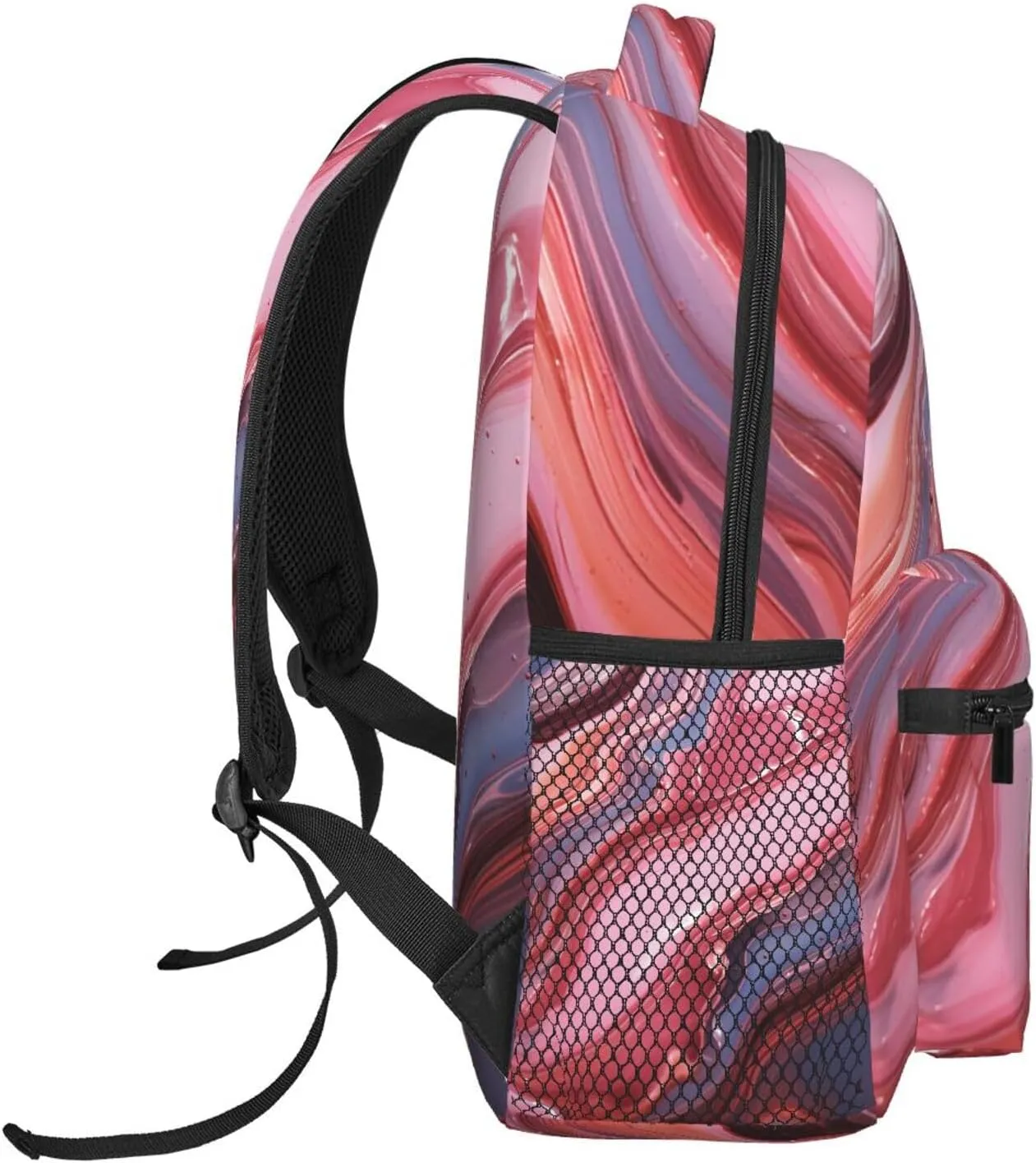 Laptop Backpack Lightweight Daypack for Men Women Abstract pink marble Backpack Laptop Bag for Travel Hiking