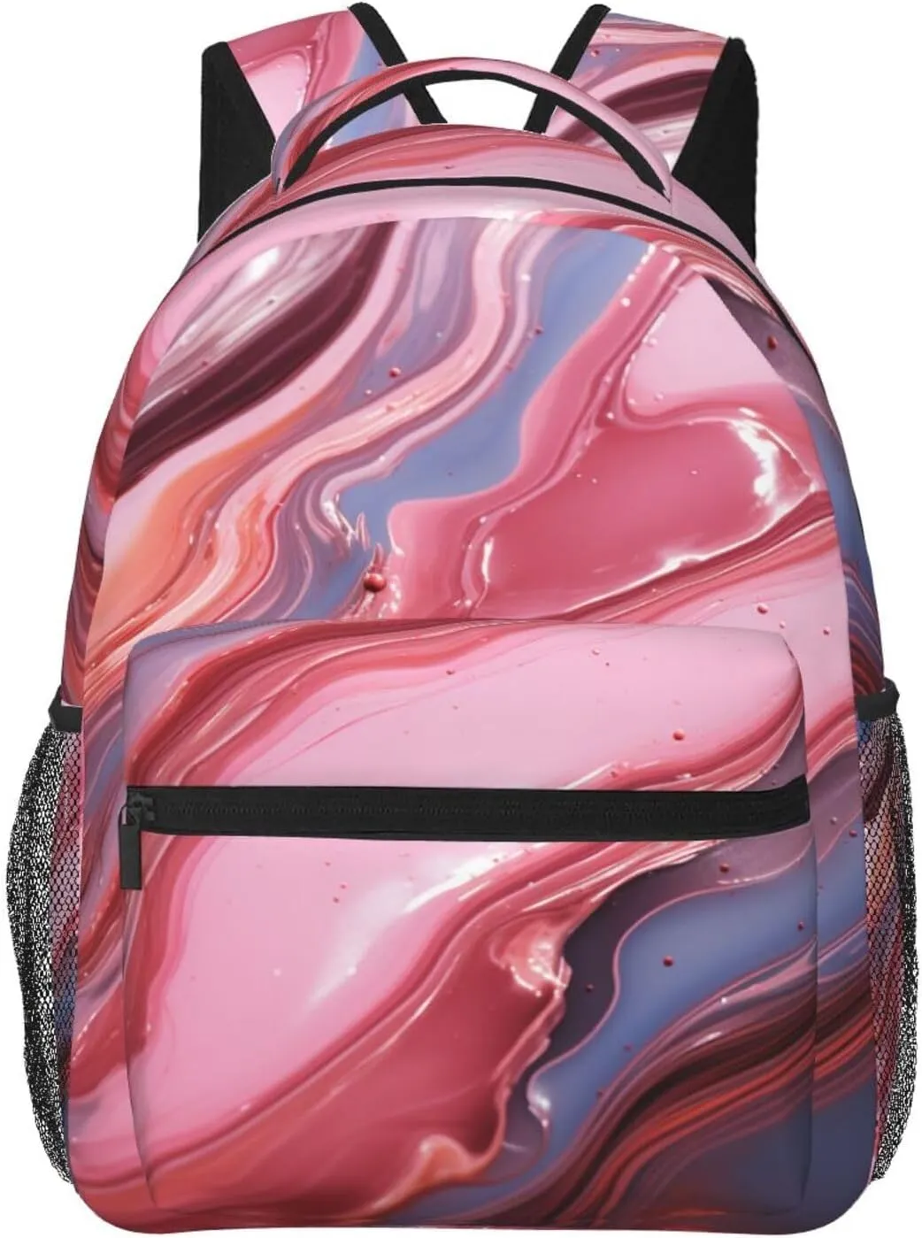 Laptop Backpack Lightweight Daypack for Men Women Abstract pink marble Backpack Laptop Bag for Travel Hiking