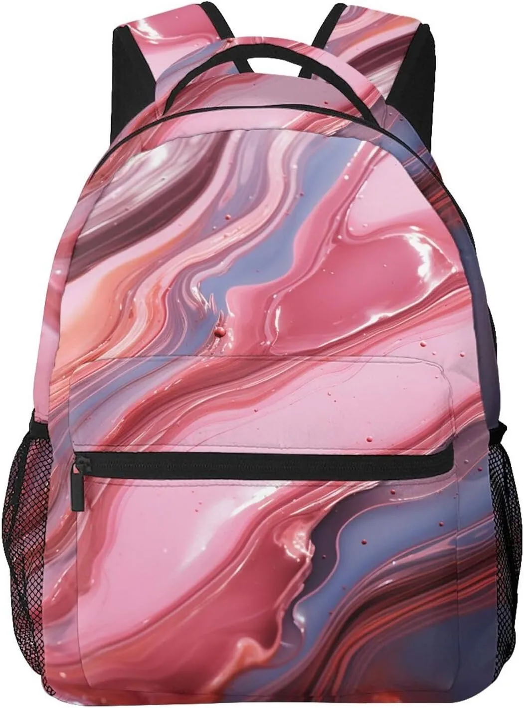 Laptop Backpack Lightweight Daypack for Men Women Abstract pink marble Backpack Laptop Bag for Travel Hiking