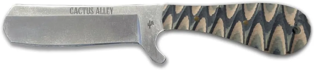 Large Bull Cutter Fixed Blade Knife w/Leather Sheath (Brown Fang)