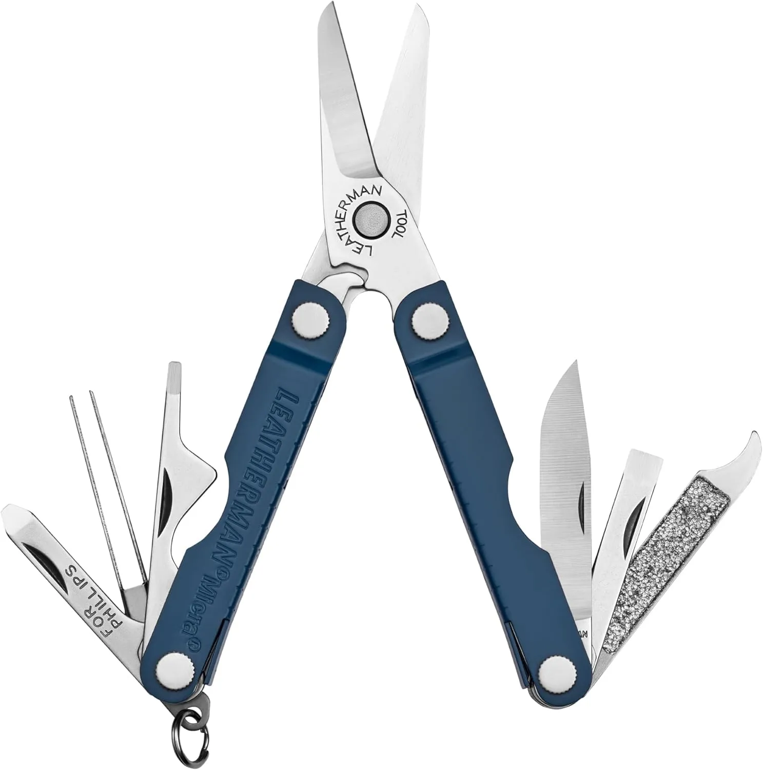 LEATHERMAN, Micra, Keychain Multi-tool with Grooming Tools, Mini Pocketknife for Everyday Carry (EDC), Hobbies & Outdoors, Built in the USA, Navy