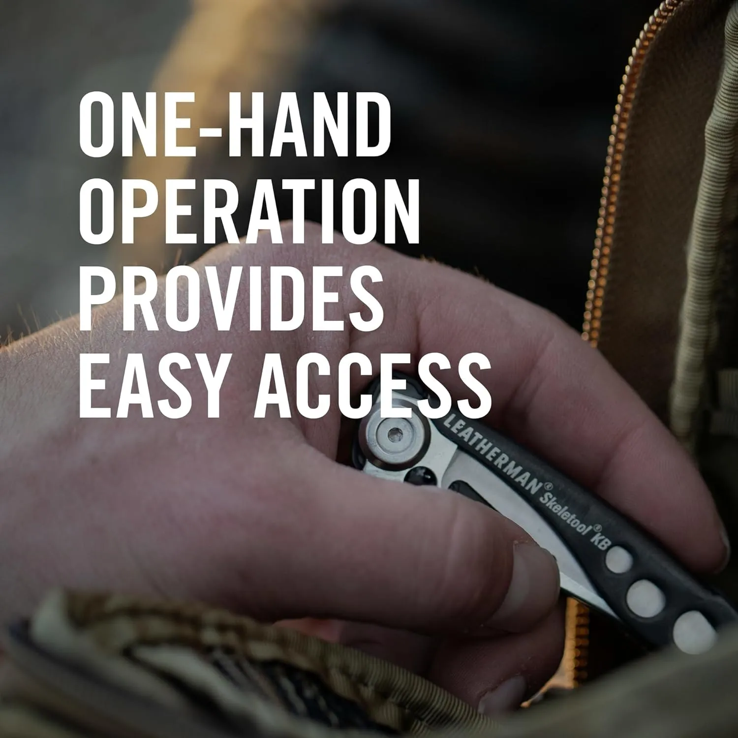 LEATHERMAN, Skeletool KB Pocketknife with Straight Edge, Stainless Steel Blade and Bottle Opener, Paradise Blue