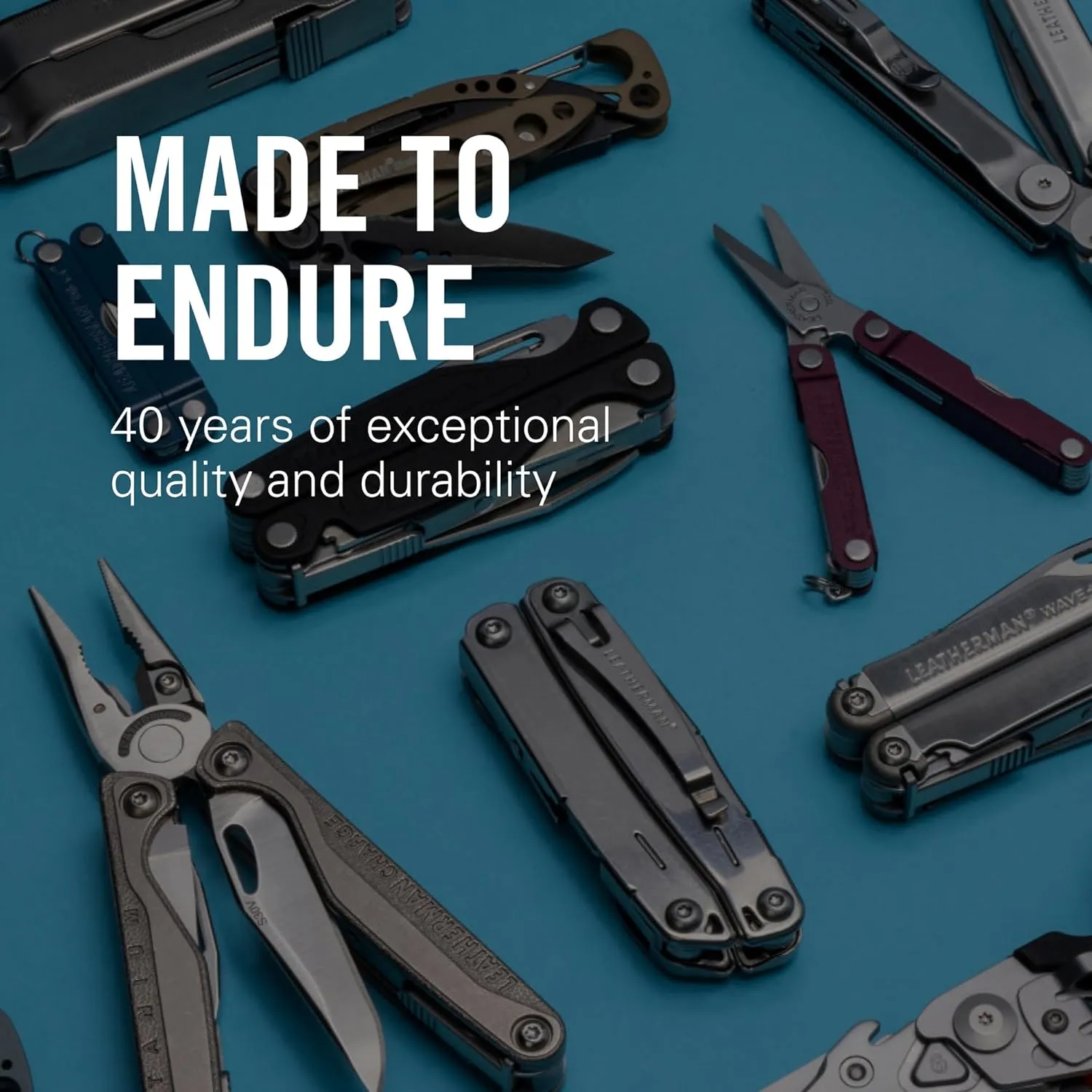 LEATHERMAN, Skeletool KB Pocketknife with Straight Edge, Stainless Steel Blade and Bottle Opener, Paradise Blue