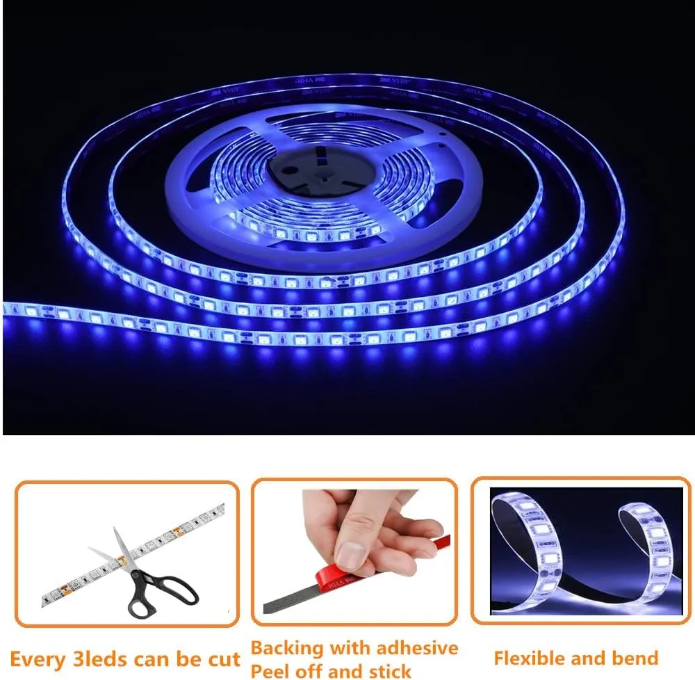 LED Boat Strip Lights, 50FT Marine Pontoon Led Light, Waterproof Boat Interior Light, Under Gunnel Lights, Boats Deck Lighting, Night Fishing Lighting, Good for Pontoon Bass Fishing Yacht Kayak (Blue)