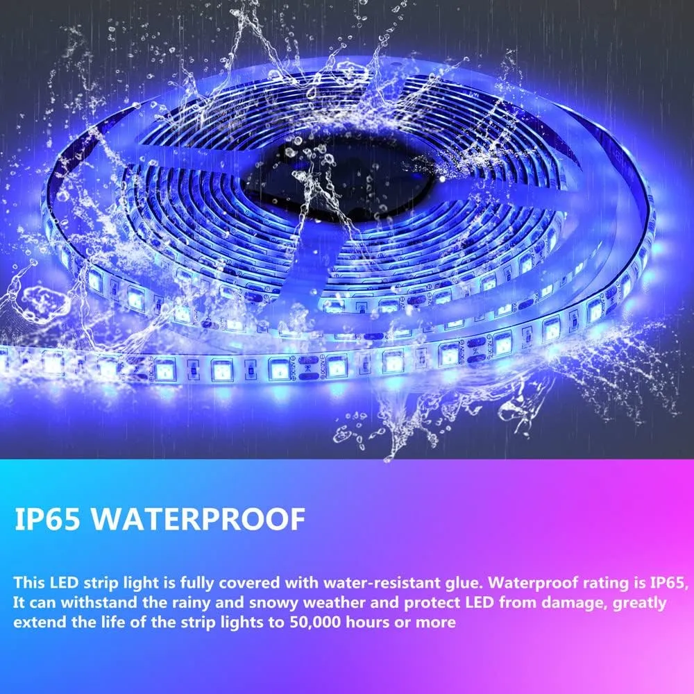LED Boat Strip Lights, 50FT Marine Pontoon Led Light, Waterproof Boat Interior Light, Under Gunnel Lights, Boats Deck Lighting, Night Fishing Lighting, Good for Pontoon Bass Fishing Yacht Kayak (Blue)