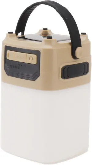 LED Camping Lantern Solar Powered Rechargeable IPX4 Portable Tent Light for Hiking Backpacking