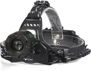 LED Head Lamp - Bright Rechargeable Headlamp Waterproof 20000 Lumen Flashlight Head Lights - Work Headlight with Zoomable Light 18650 Batteries for Outdoor, Camping, Hiking, Hunting