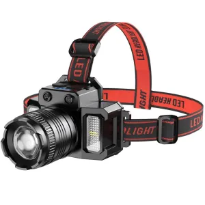 Led Headlamp Rechargeable, 20000 Lumens Bright Headlamp With Zoomable