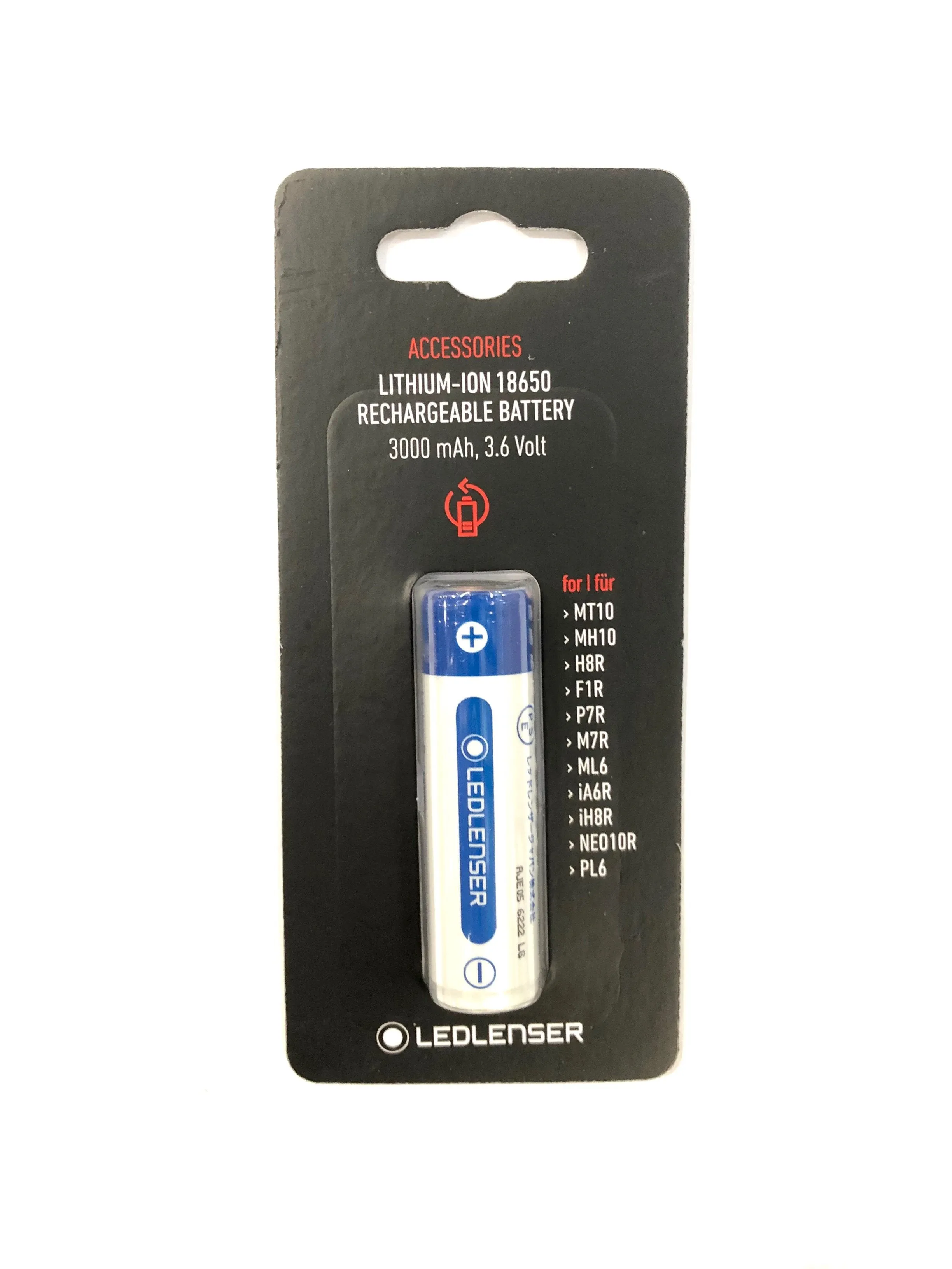 Ledlenser 18650 3000mAh Rechargeable Battery For M7R, M7RX, X7R, F1R, P7R,MT10,MH10 and H8R Led Torches