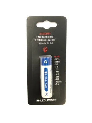 Ledlenser 18650 3000mAh Rechargeable Battery For M7R, M7RX, X7R, F1R, P7R,MT10,MH10 and H8R Led Torches
