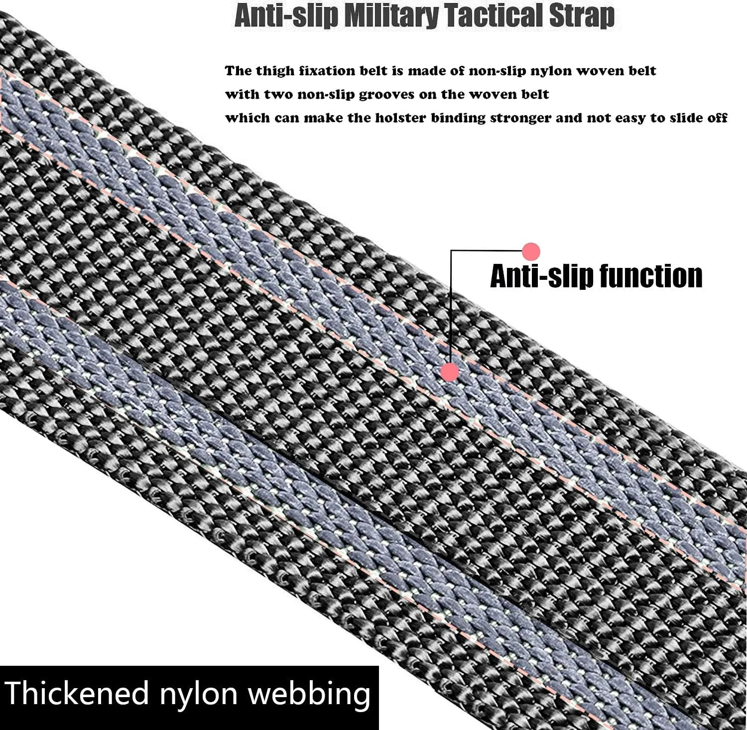 Leg Strap for Drop Leg Holster Tactical Thigh Belt for Gun Holsters Knife 1.5in/36mm EDC Leg Hanger for Men Women