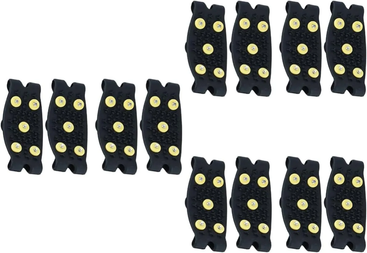 LIFKOME 6 Pairs Non-Slip Shoe Covers Shoes Crampons Ice Grippers for Shoes and Boots Non Shoe Grippers Gripper Spikes for Shoes Shoe Gripper Spikes Covers Ice Climbing Child TPE Supplies