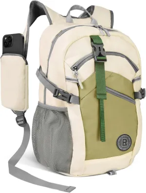 Lightweight 20L Hiking Backpack - Phone Pocket, Beige