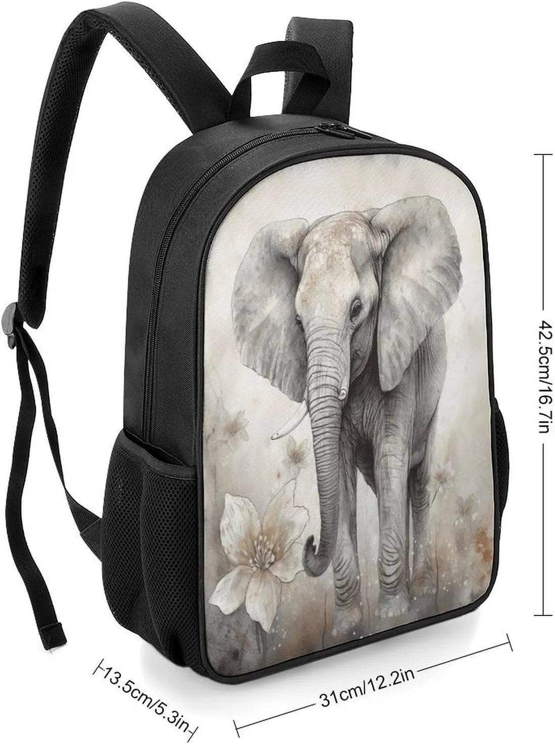 Lightweight Backpacks Cute Travel Bag Durable Animals Cute Elephant Printing Small Travel Backpack For Women & Men