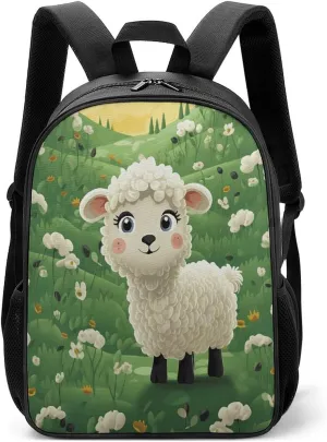 Lightweight Backpacks Cute Travel Bag Durable Cute Cartoon Sheep Printing Small Travel Backpack For Women & Men
