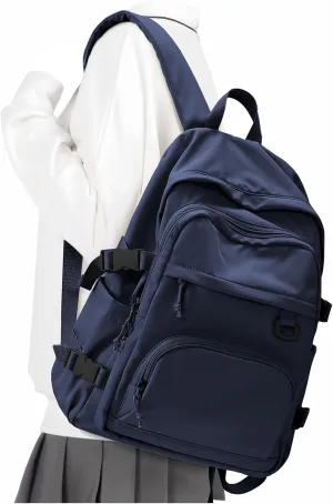 Lightweight College Backpack for Women Men Cute School Bag for Teens Girls Boys High School Backpack for Students Waterproof Casual Daypack Backpack（Dark Blue）