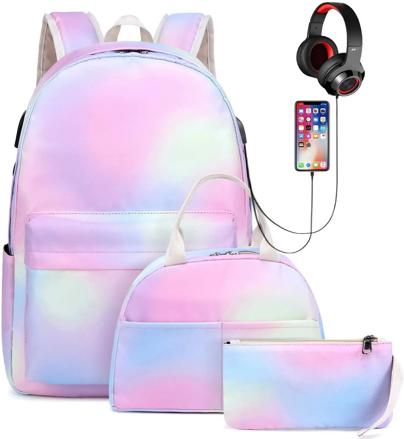 Lightweight College Bookbag Water Resistant Laptop for Women Travel Daypack