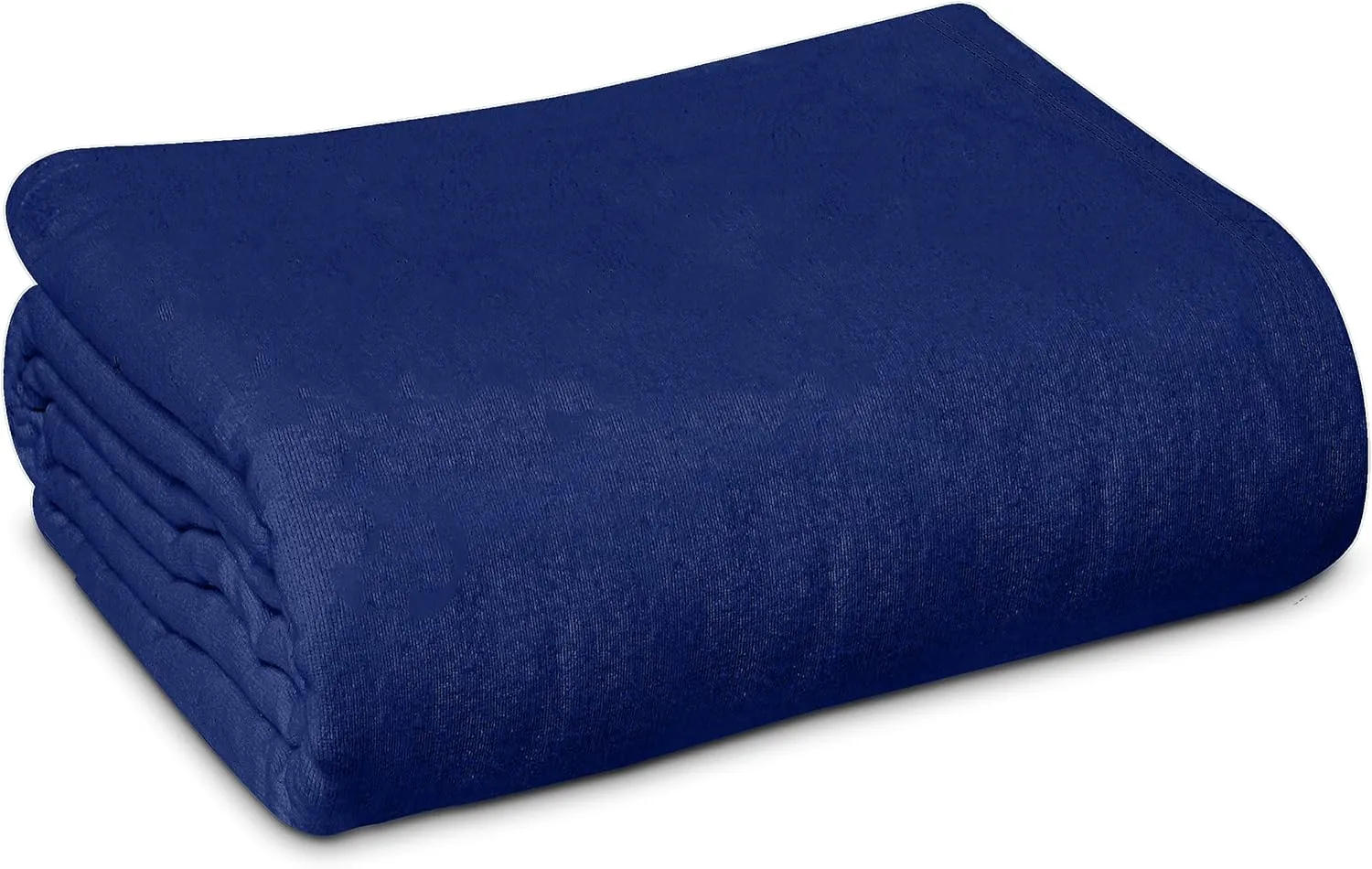 Linteum Textile Supply 100% Cotton Hospital Patient Bath Blanket, Bed Bath Sheet, Twin Blanket Lightweight Sheet Blankets 70x90 in, 1.75 lb. Navy Blue