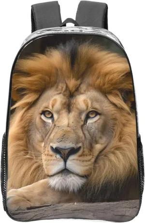 Lion Resting Free Stock Clear Backpack Waterproof Heavy Duty Pvc Transparent Backpack Cute See Through Backpack Clear Bags For College Work Travel