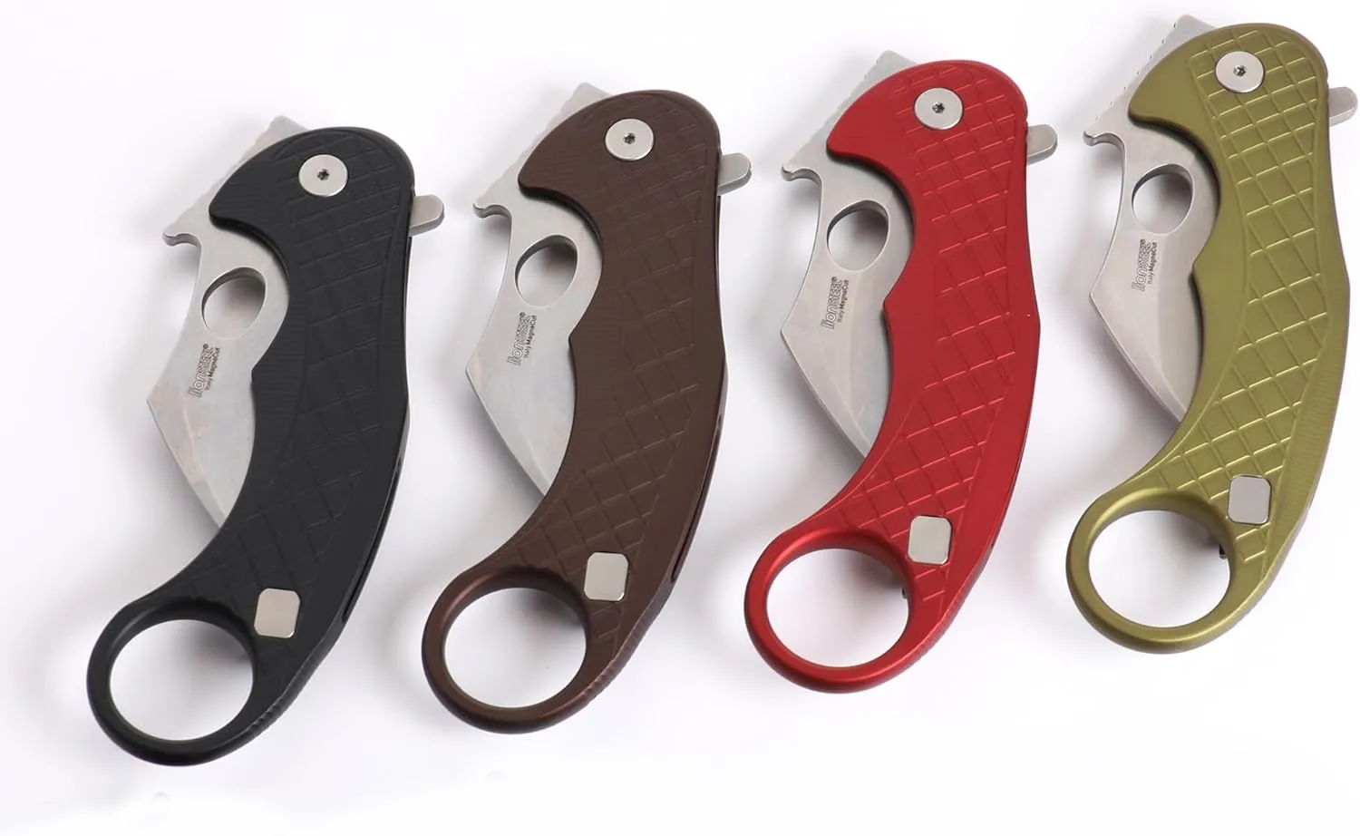 LionSTEEL LEONE Karambit Folding Knife with CPM-Magnacut Steel Blade, Integral Solid Aluminum Handle, Emerson Wave Design, Made in Italy