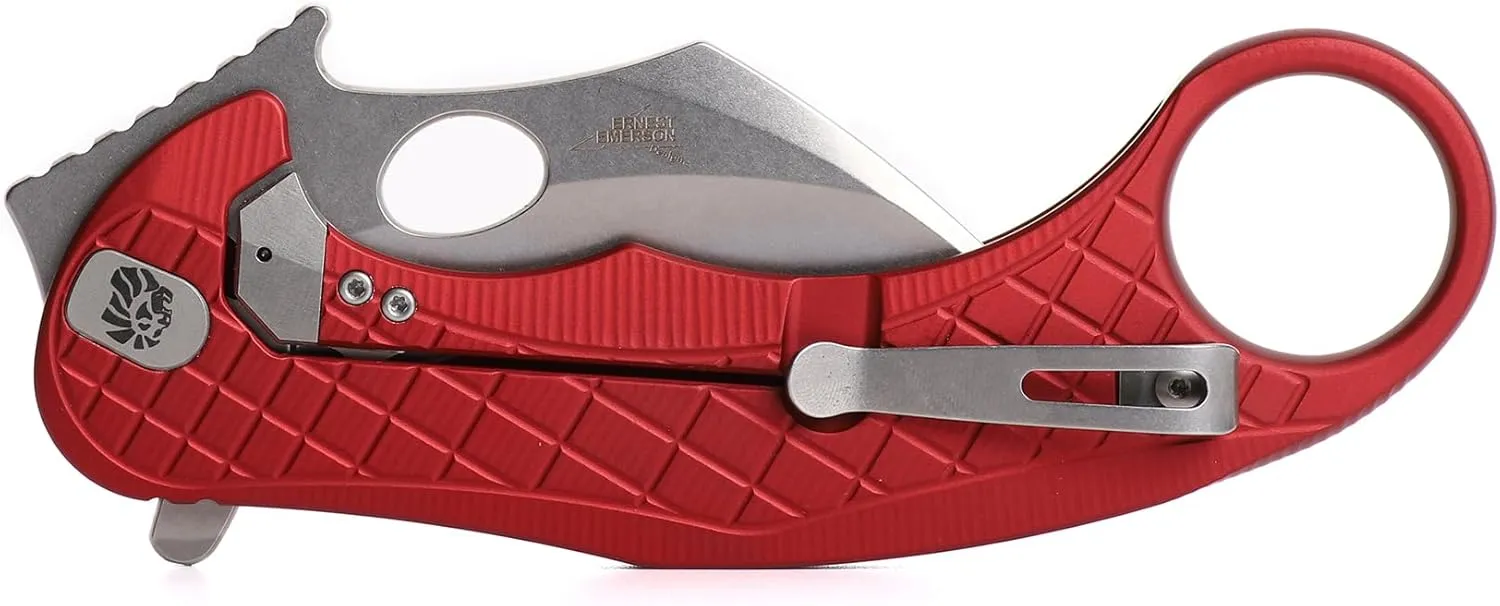 LionSTEEL LEONE Karambit Folding Knife with CPM-Magnacut Steel Blade, Integral Solid Aluminum Handle, Emerson Wave Design, Made in Italy