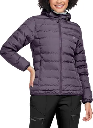 Little Donkey Andy Women's Warm Waterproof Puffer Jacket Hooded Windproof Winter Coat with Recycled Insulation
