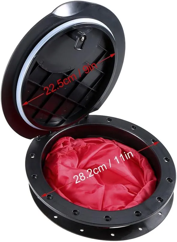 Lixada 6''/9" Deck Plate Hatch Cover Kit with Storage Bag for Marine Inflatable Boat Kayak Rigging