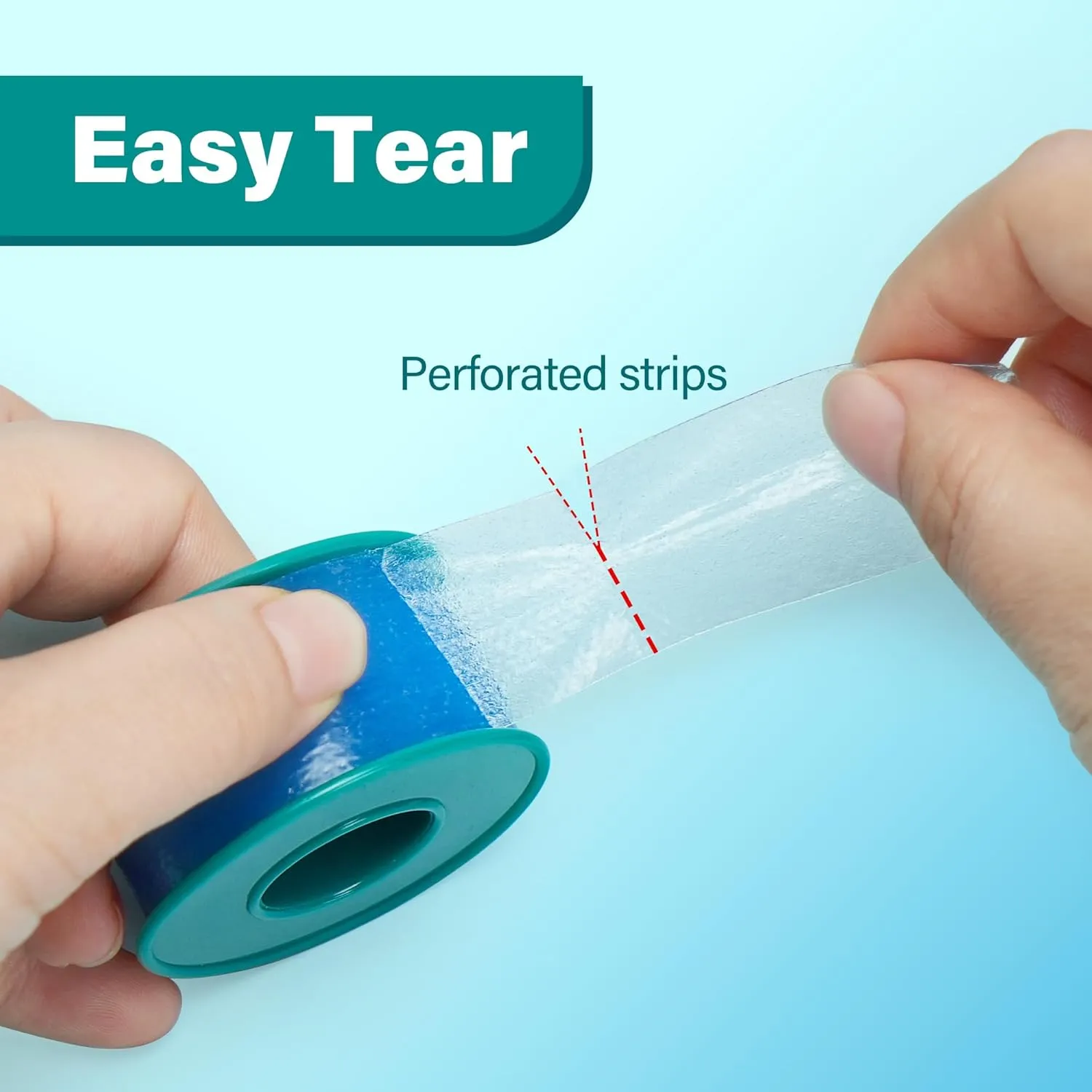 LotFancy Medical Soft Silicone Tape, 4Rolls 1inch x 5.5Yards, Adhesive Water-Proof Surgical Tape with Perforation for Easy Tear, Surgery First Aid Tape for Wound, Bandage