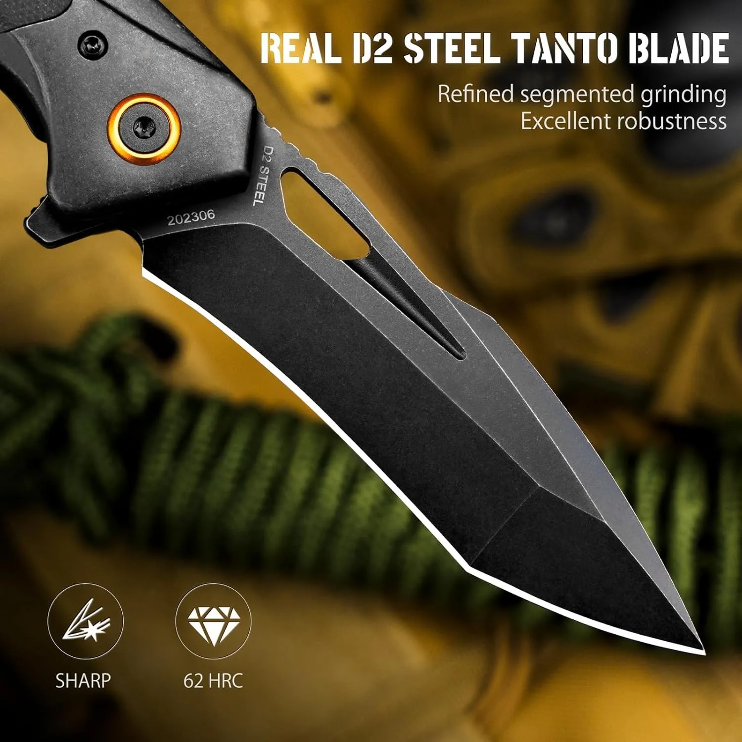 LOTHAR LICH KING Pocket Knife, 3.5 Inch D2 Steel Folding Knife with Clip, G10 Handle, Exotic Touch EDC Knife, Gifts Pocket Knife for Men Women