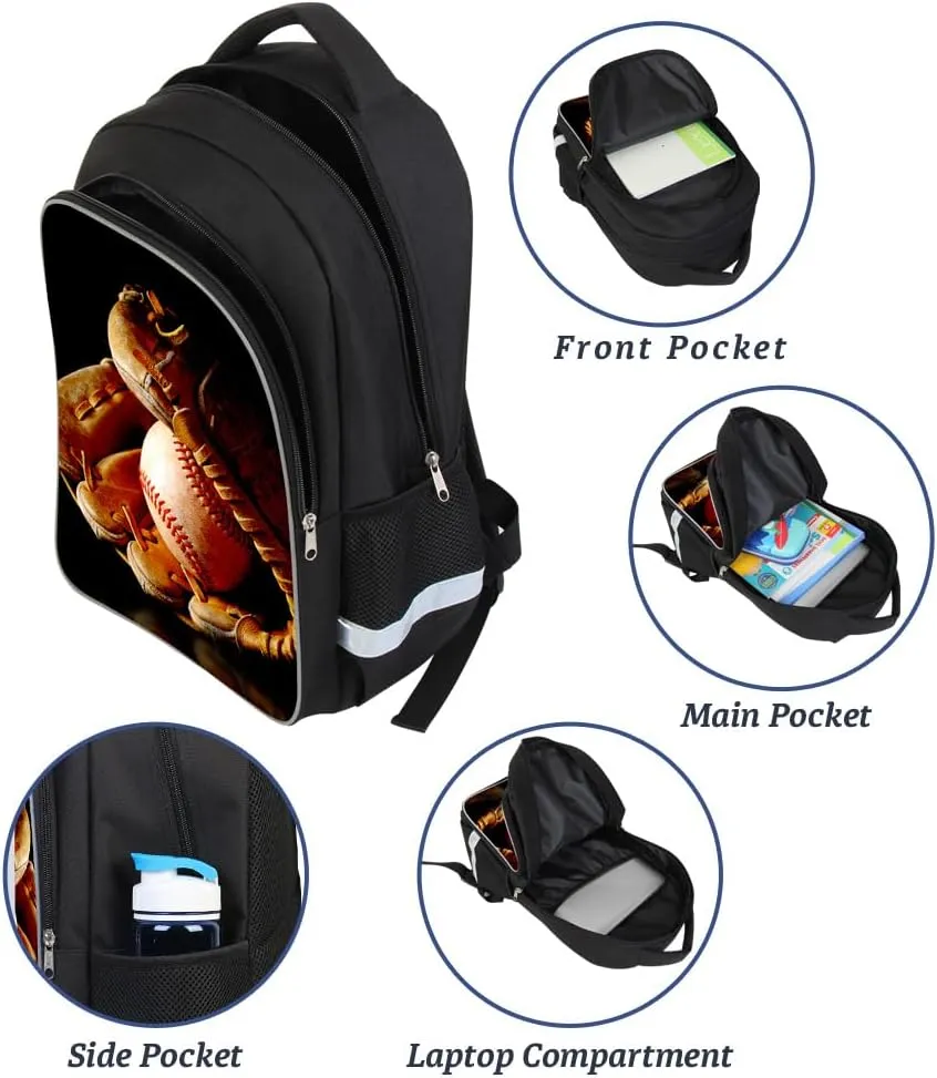 Luminous 3D Print School Backpack Large Capacity Lightweight Students Bookbag for Kids