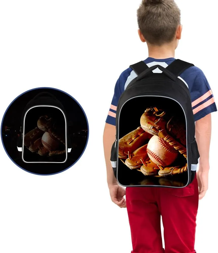 Luminous 3D Print School Backpack Large Capacity Lightweight Students Bookbag for Kids