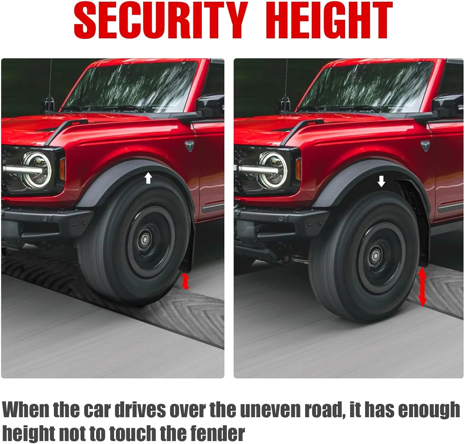 Mabett Mud Flaps for Ford Bronco Accessories 2021 2022 2023 2024 2025 2/4-Door No Punching Required Front and Rear 4PCS