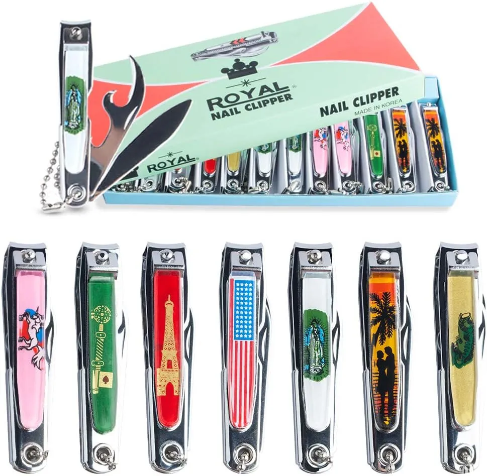 [Made in Korea] ROYAL 12pcs Nail clippers with knife & opener, Chain