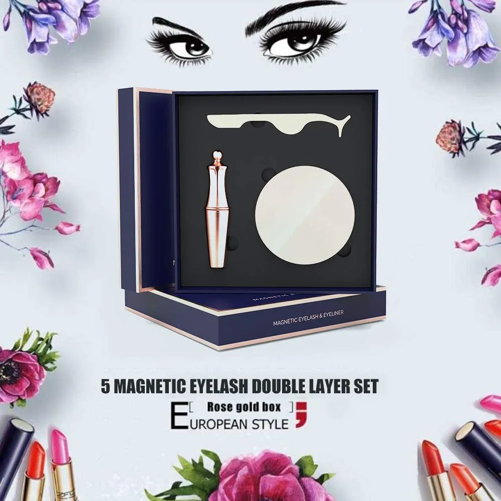 Magnetic Eyelashes and Eyeliner Kit Magnetic Eyeliner for Magnetic Lashes Gift Set Waterproof Natural Look Reusable False Lashes (Mykonos Gift Box)