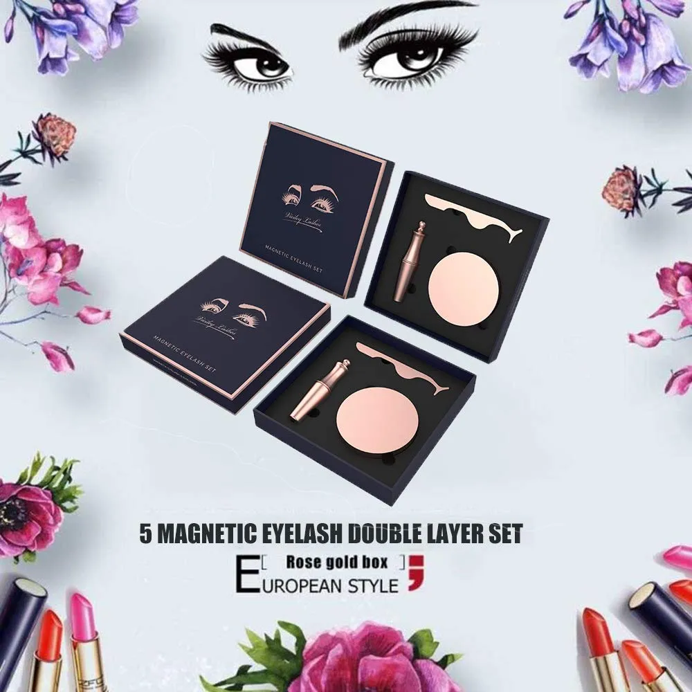 Magnetic Eyelashes and Eyeliner Kit Magnetic Eyeliner for Magnetic Lashes Gift Set Waterproof Natural Look Reusable False Lashes (Mykonos Gift Box)