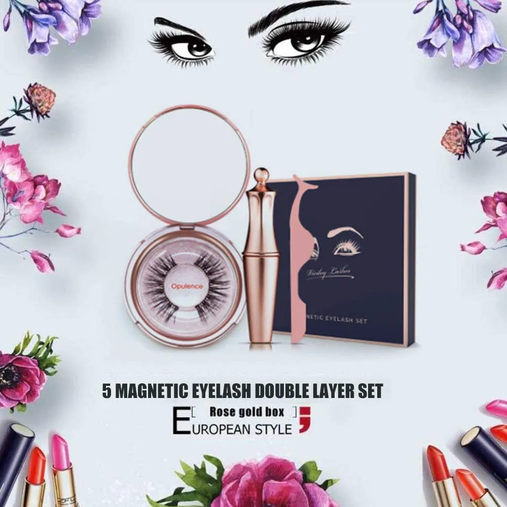 Magnetic Eyelashes and Eyeliner Kit Magnetic Eyeliner for Magnetic Lashes Gift Set Waterproof Natural Look Reusable False Lashes (Mykonos Gift Box)