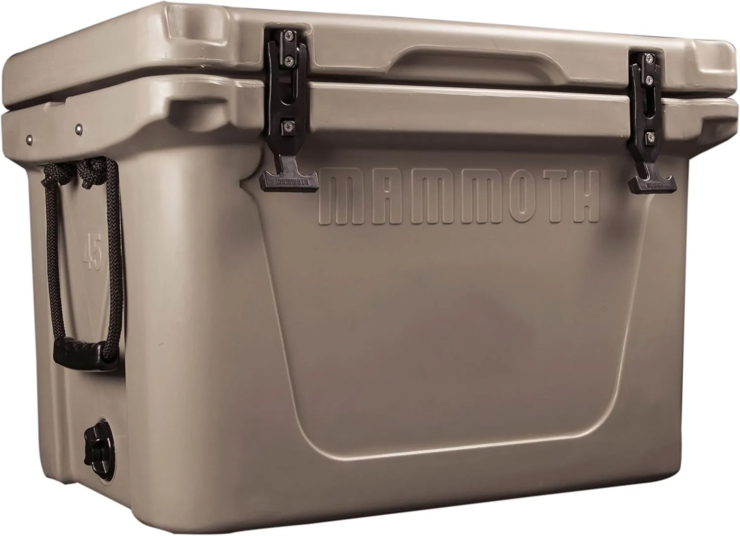 Mammoth Ranger 45 Cooler, Insulated Hard Ice Chest with 45 Quart Capacity, Holds 48 Cans, Great for Camping, Day at The Beach, in Tan