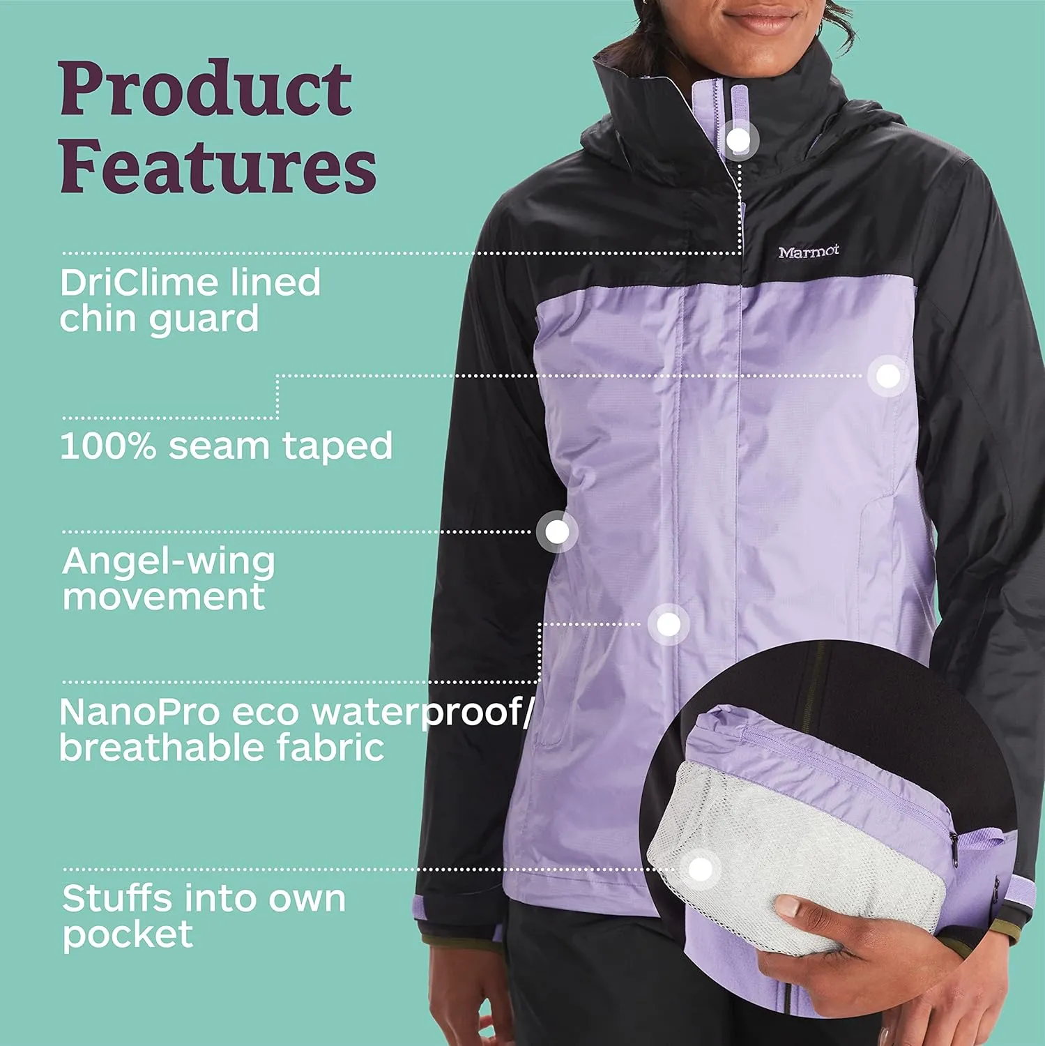 MARMOT Women's Precip Eco Waterproof Rain Jacket