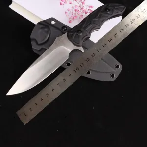 MASALONG Kni231 Full Tang Survival 9cr14mov Steel Knife With Belt Sheath For Bushcraft Camping Fixed Blade Knives