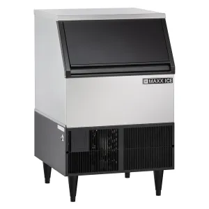 Maxx Ice MIM250 Commercial Ice Maker Machine Programmable, Stainless Steel Self-Contained Air Cooled Design Full Dice Cubes with 75-Pound Storage, 260-lbs, Metallic