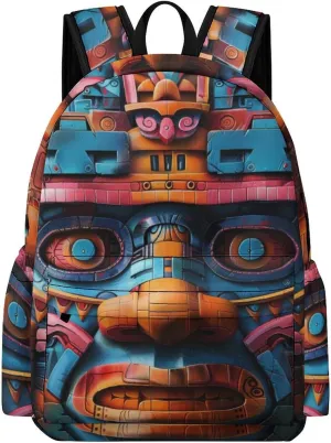 Maya Face Mask Travel Laptop Backpack 16.5 Inch Lightweight Computer Bag Casual Daypack for Men Women
